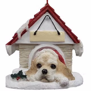 Juldekoration, hundkoja – Amerikansk Cocker spaniel, ljus