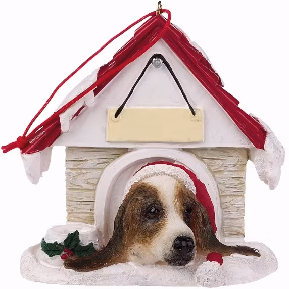 Juldekoration, hundkoja – Basset hound