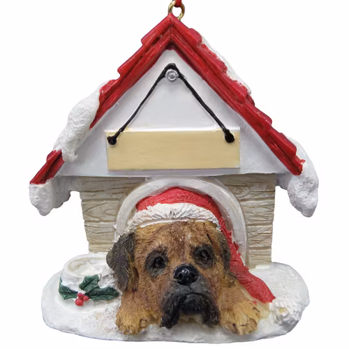 Juldekoration, hundkoja – Bullmastiff