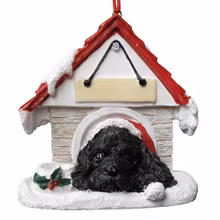 Juldekoration, hundkoja – Amerikansk Cocker spaniel, svart