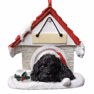 Juldekoration, hundkoja – Amerikansk Cocker spaniel, svart