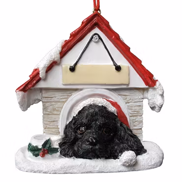 Juldekoration, hundkoja – Amerikansk Cocker spaniel, svart