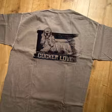 T-shirt, Love, khaki; L – Amerikansk cocker spaniel
