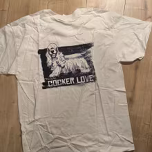 T-shirt, Love, naturvit, L – Amerikansk cocker spaniel