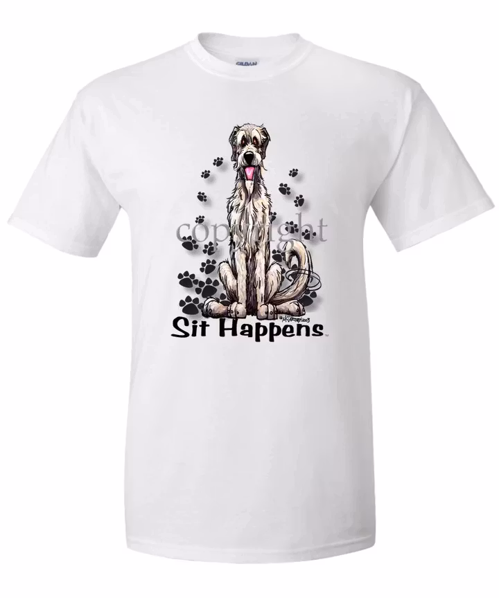 T-shirt, Sit Happens, L – Irländsk varghund