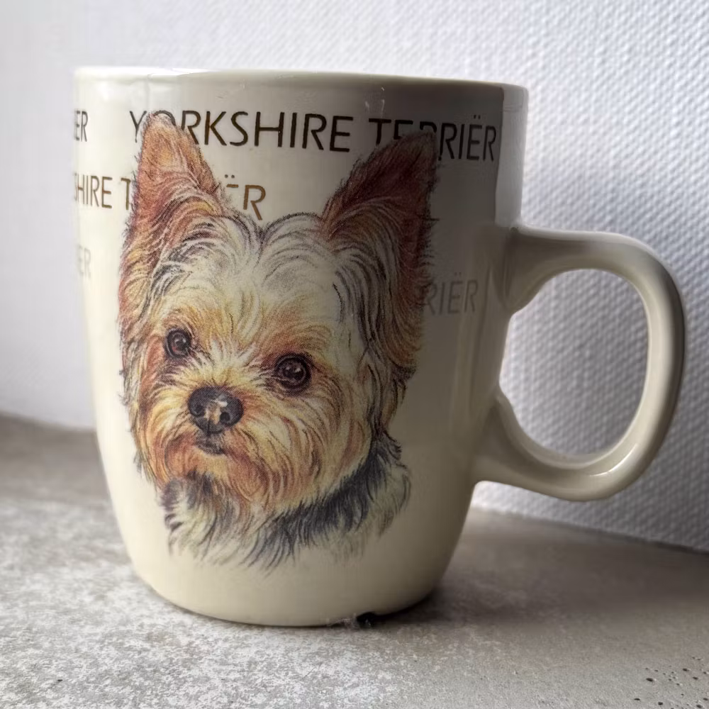 Kaffemugg med text – Yorkshireterrier