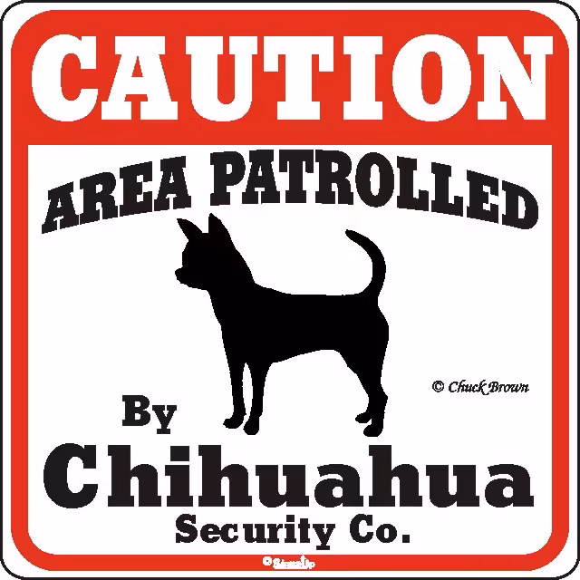 Skylt, Caution – Chihuahua