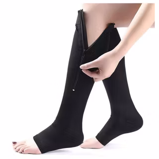 Tukisukka vetoketju (musta)