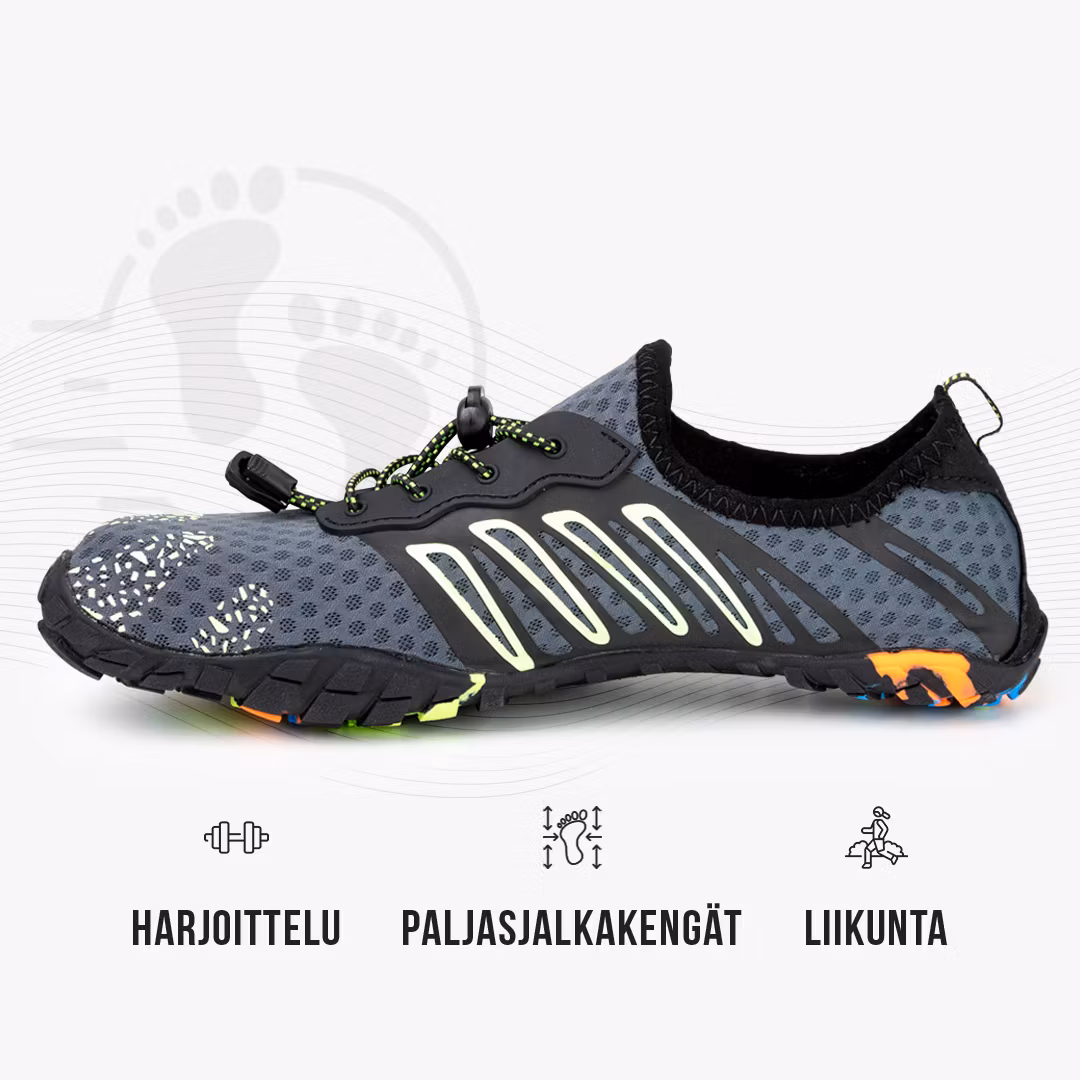 Paljasjalkakenkä urheilu (harmaa)