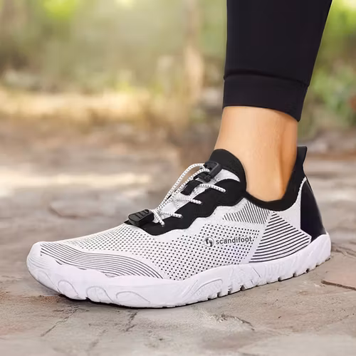 Paljasjalkakenkä valkoinen (urheilu)