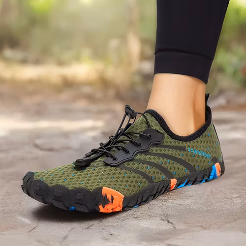 Paljasjalkakenkä urheilu (vihreä)