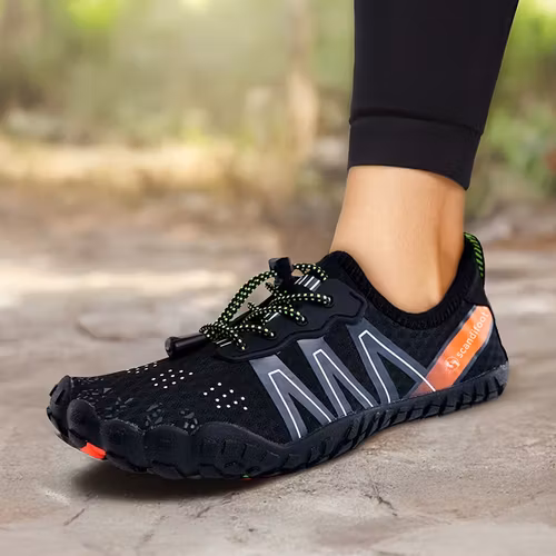 Paljasjalkakengät active (musta)