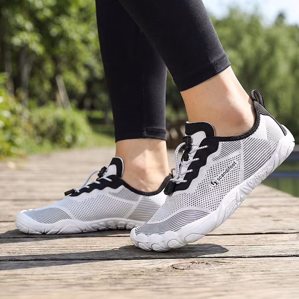 Paljasjalkakenkä valkoinen (urheilu)