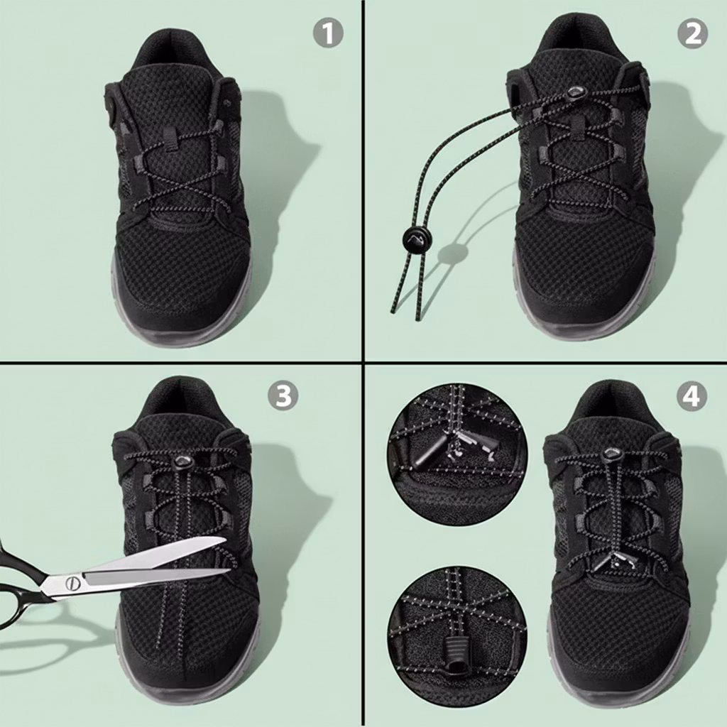 Elastiset pikanauhat kengille