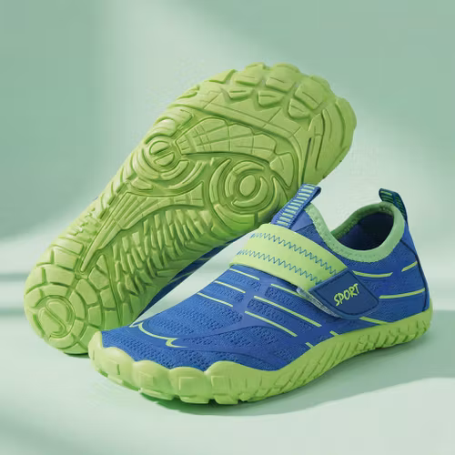 Lasten paljasjalkakengät (Keltainen/Sininen)