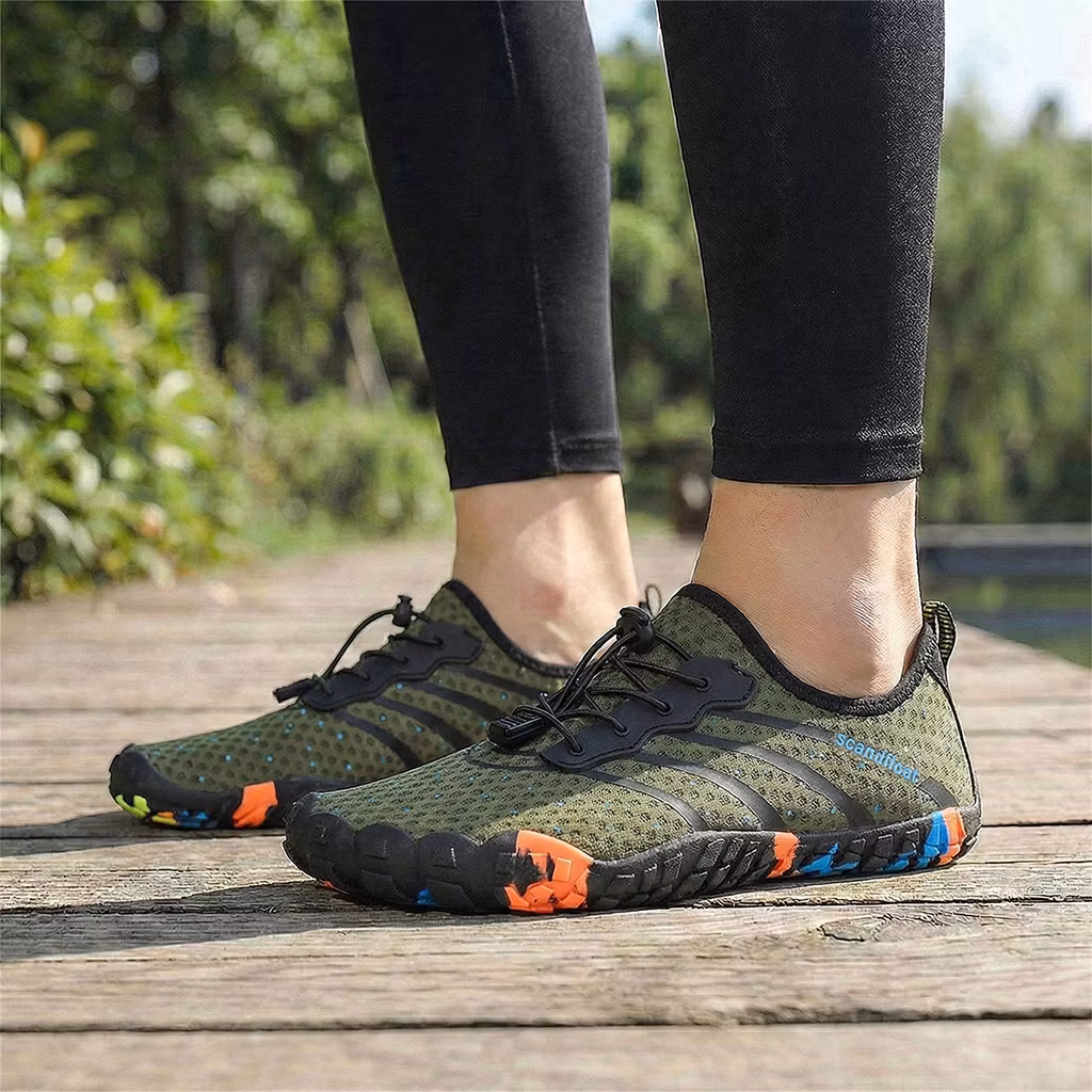 Paljasjalkakenkä urheilu (vihreä)