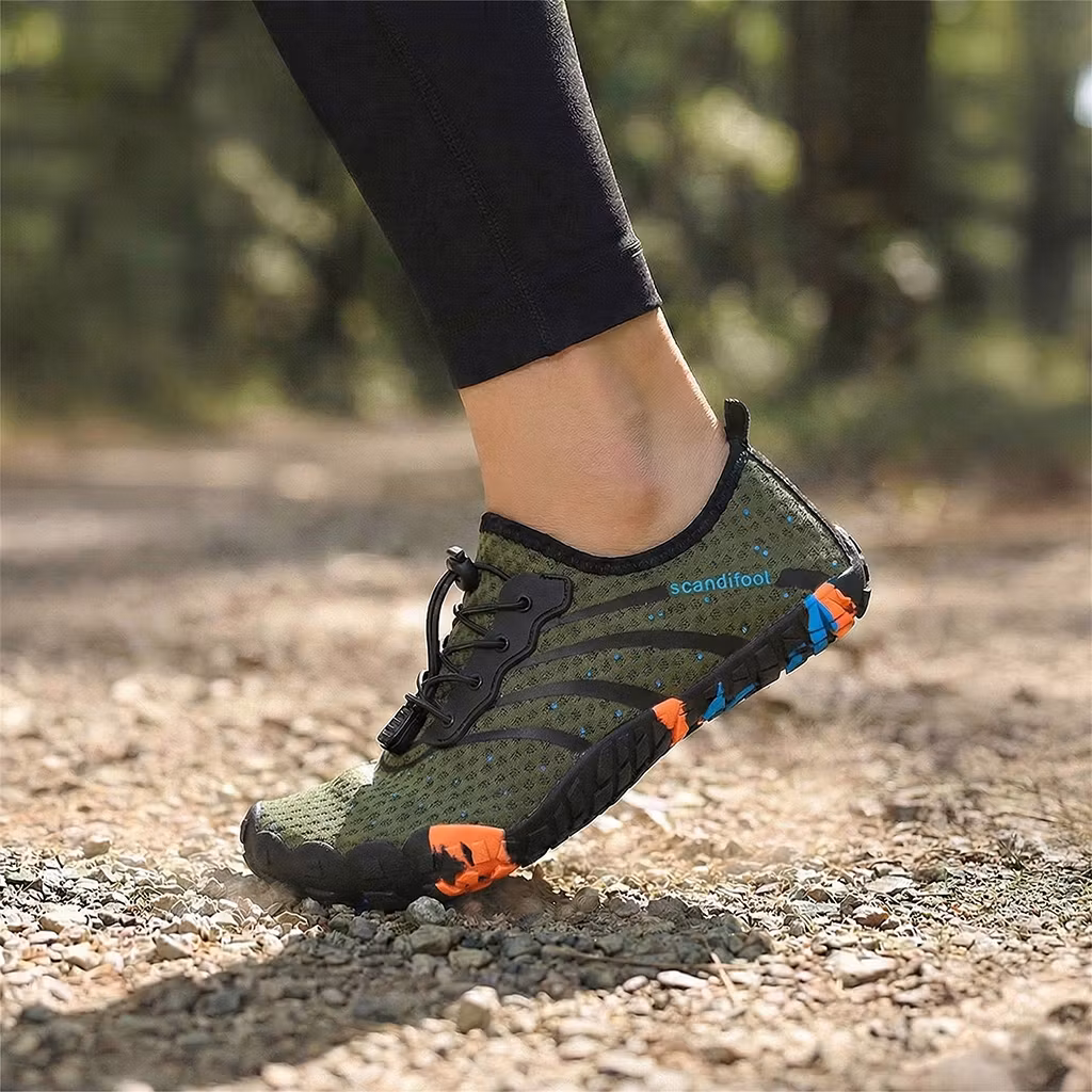 Paljasjalkakenkä urheilu (vihreä)