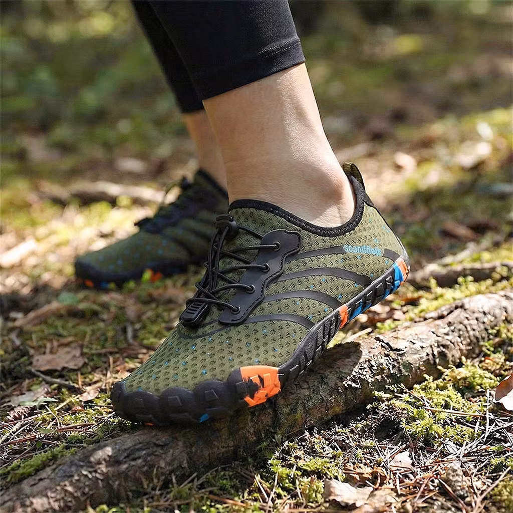 Paljasjalkakenkä urheilu (vihreä)