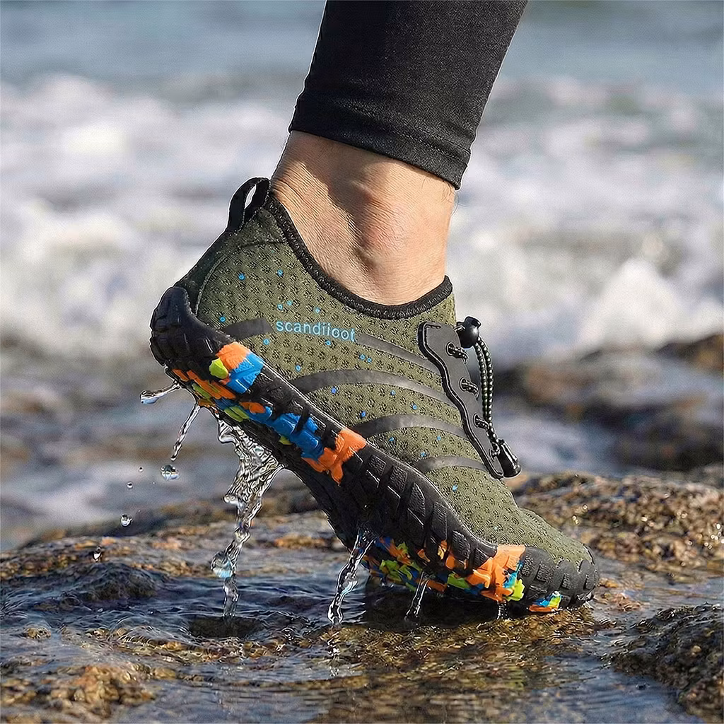 Paljasjalkakenkä urheilu (vihreä)