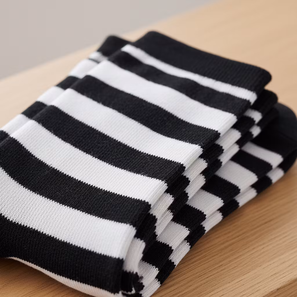 Raidalliset tukisukat (mustavalkoiset)