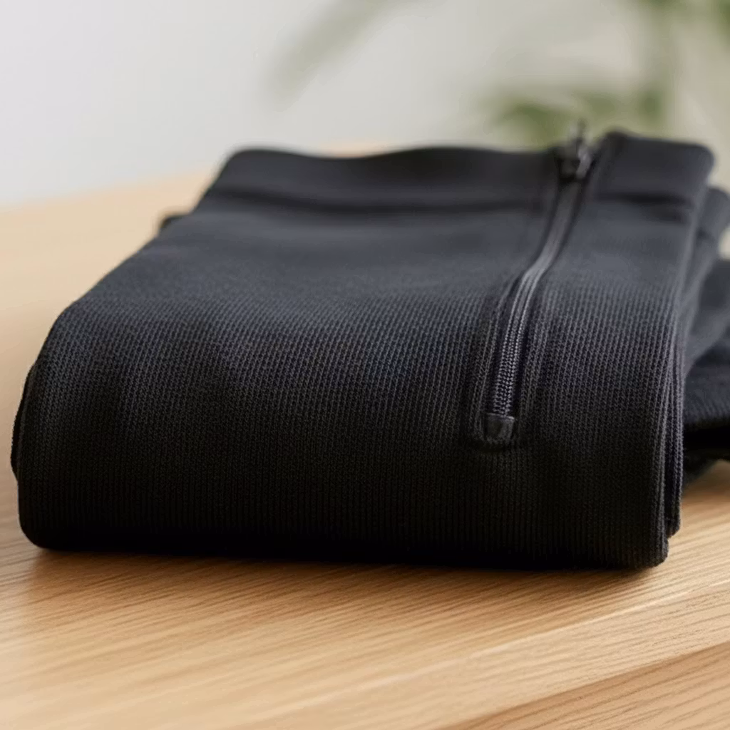 Tukisukka vetoketju (musta)