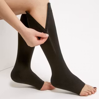 Tukisukka vetoketju (musta)