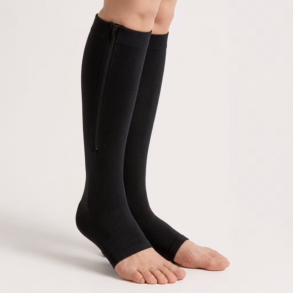 Tukisukka vetoketju (musta)