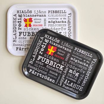 Kokkolit - Frukostbricka Skånska ord, Svart eller Vit