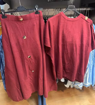 Caramelle set kjol och top bordeaux one size