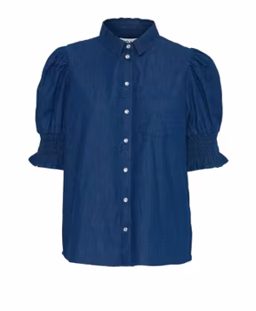 Ichi denimblus med puffärm