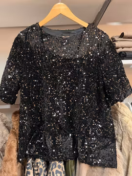 Chica London top med paljetter