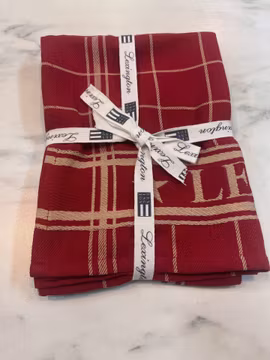 Lexington 2 pack diskhandduk röd