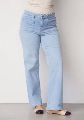Isay Bologna wide jeans light denim