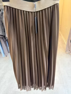 Plisserad kjol one size brun