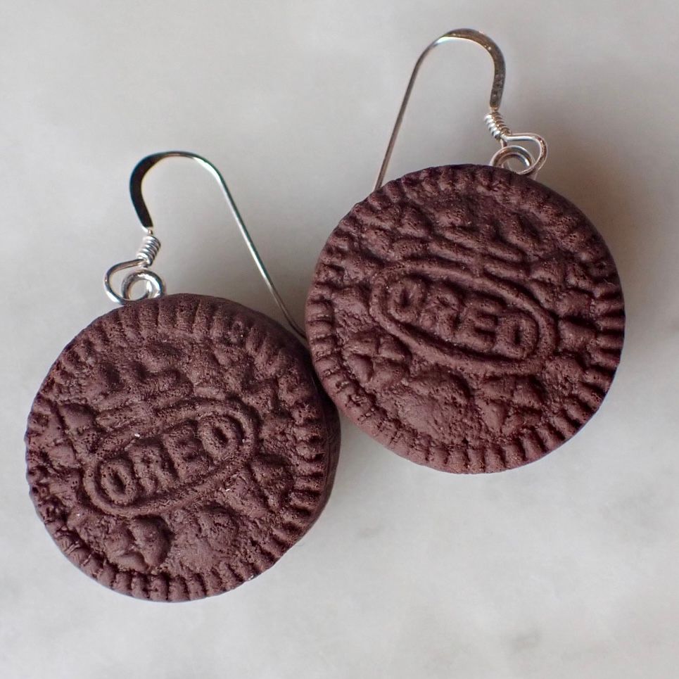 Oreo örhängen silver/guld 1 par