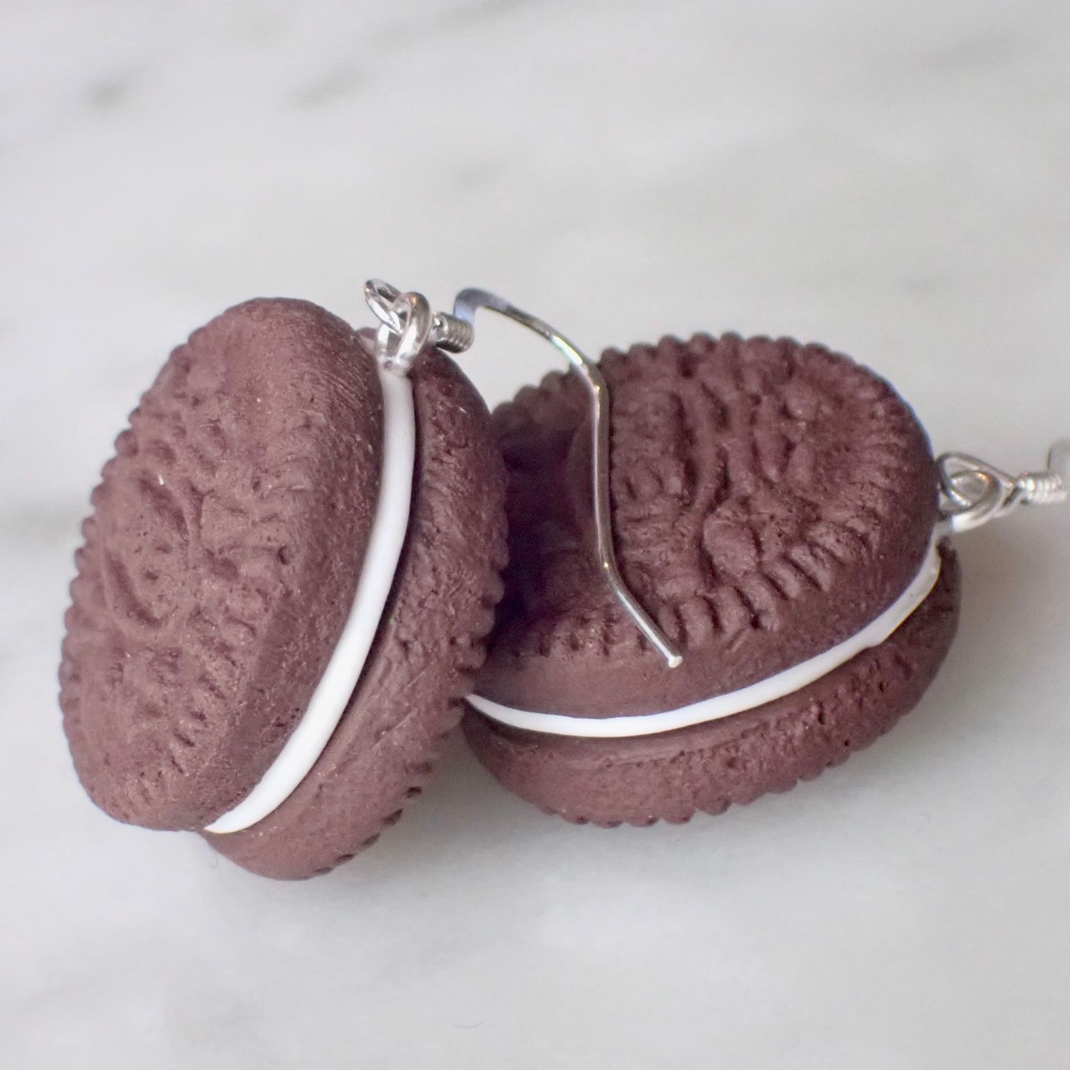 Oreo örhängen silver/guld 1 par