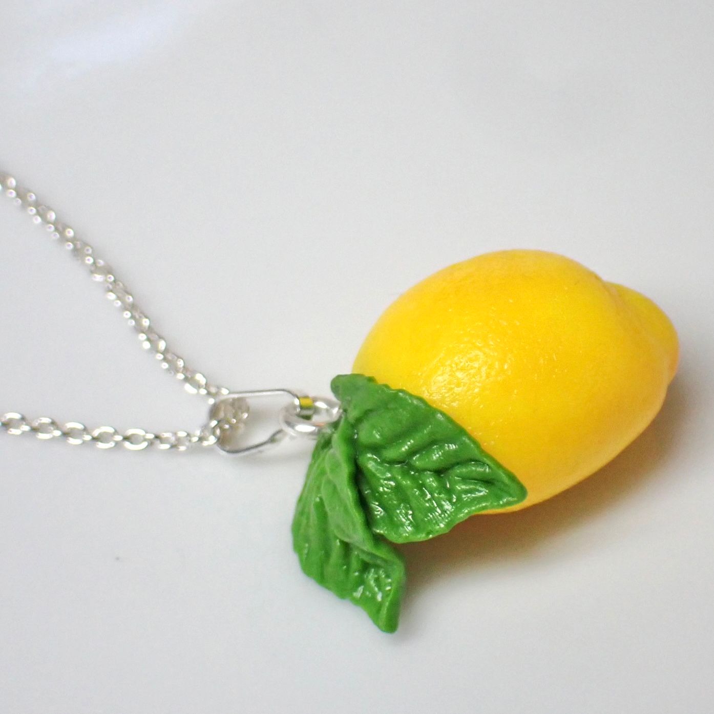 Citron halsband silver/guld