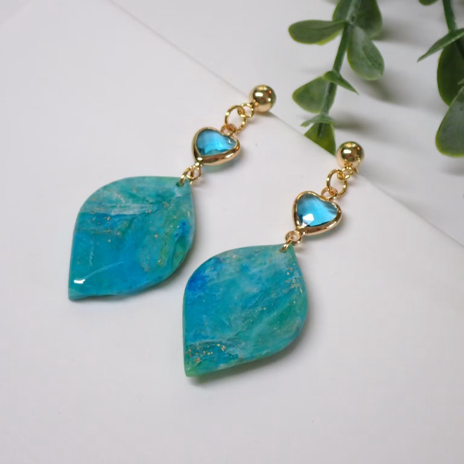 Livia Crystal Heart Blue