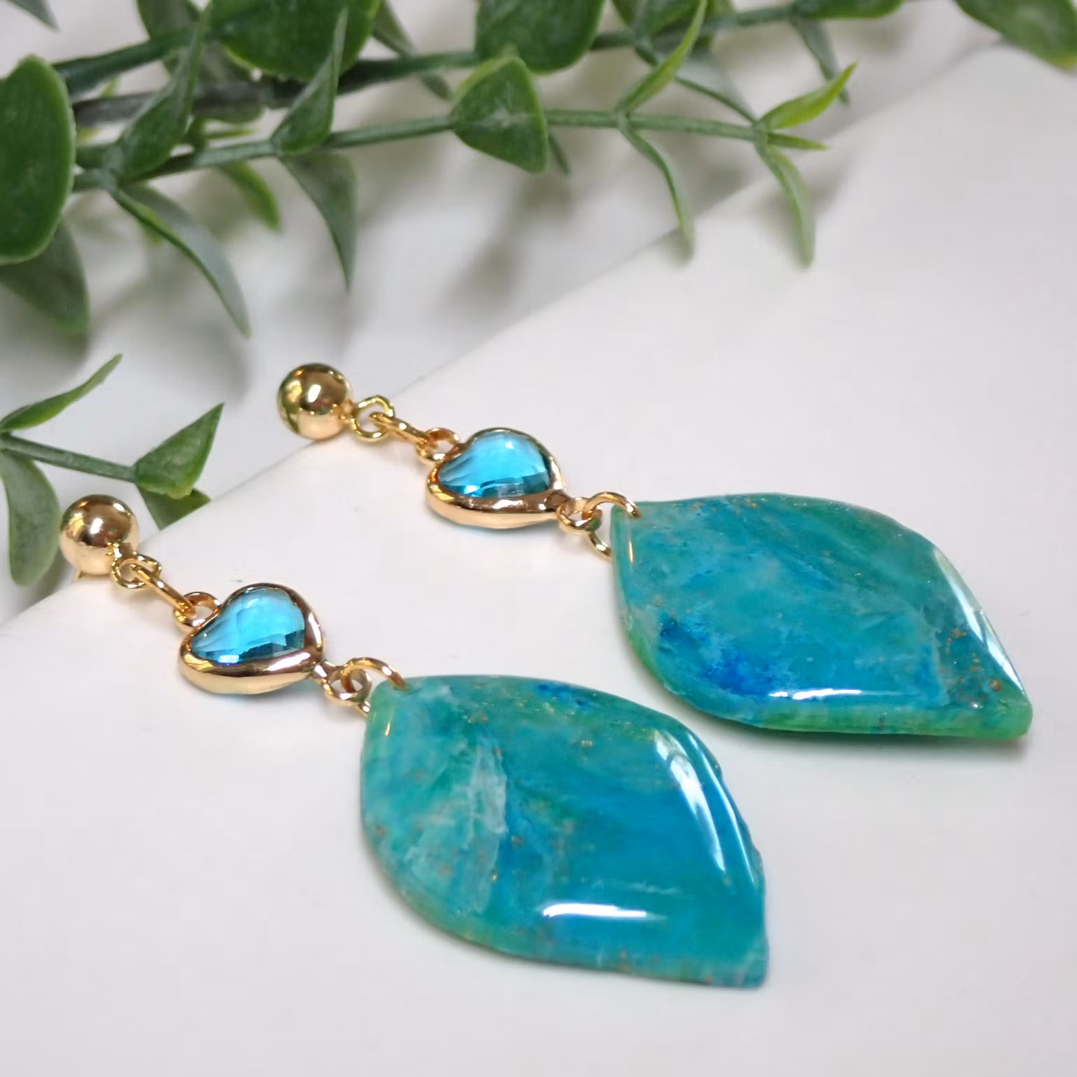 Livia Crystal Heart Blue
