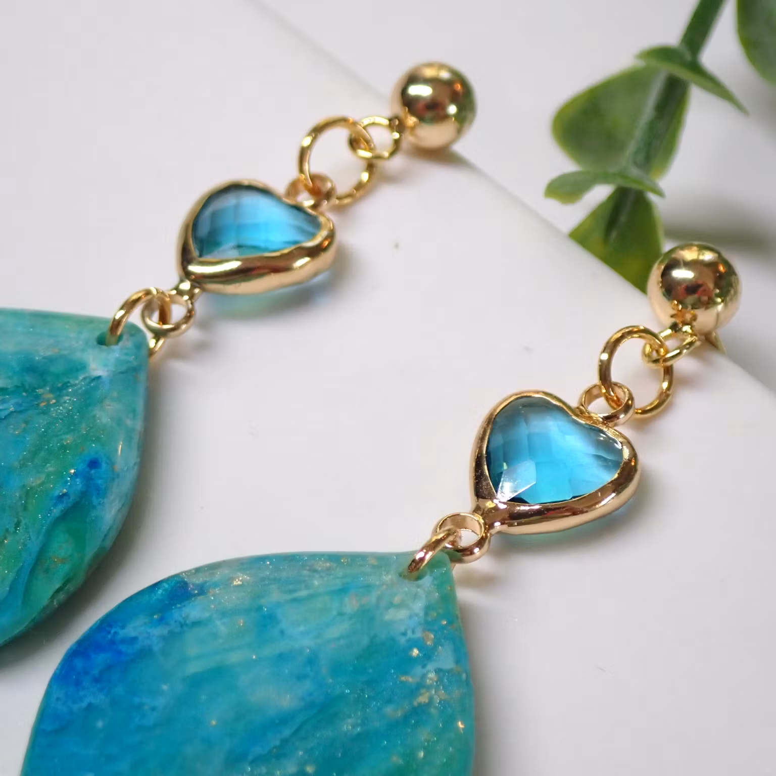Livia Crystal Heart Blue