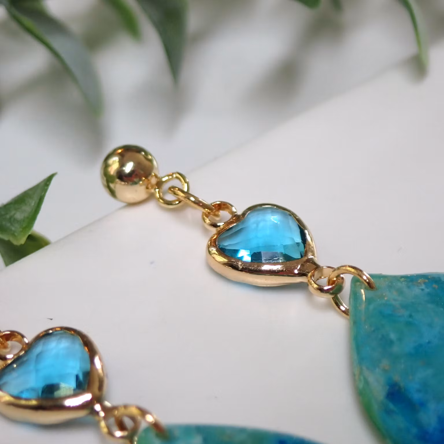 Livia Crystal Heart Blue