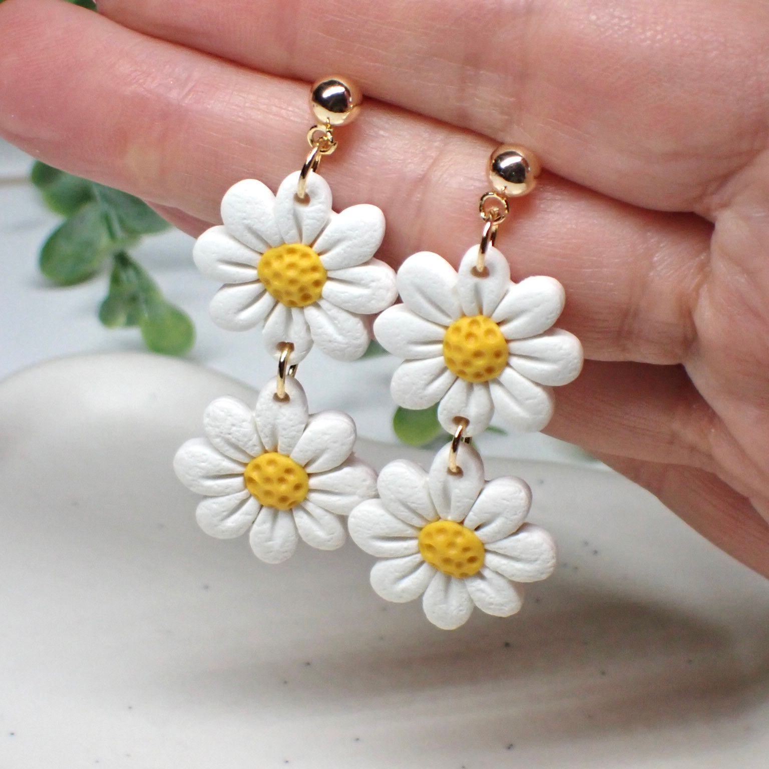 Daisy prästkragar single/double guld/silver