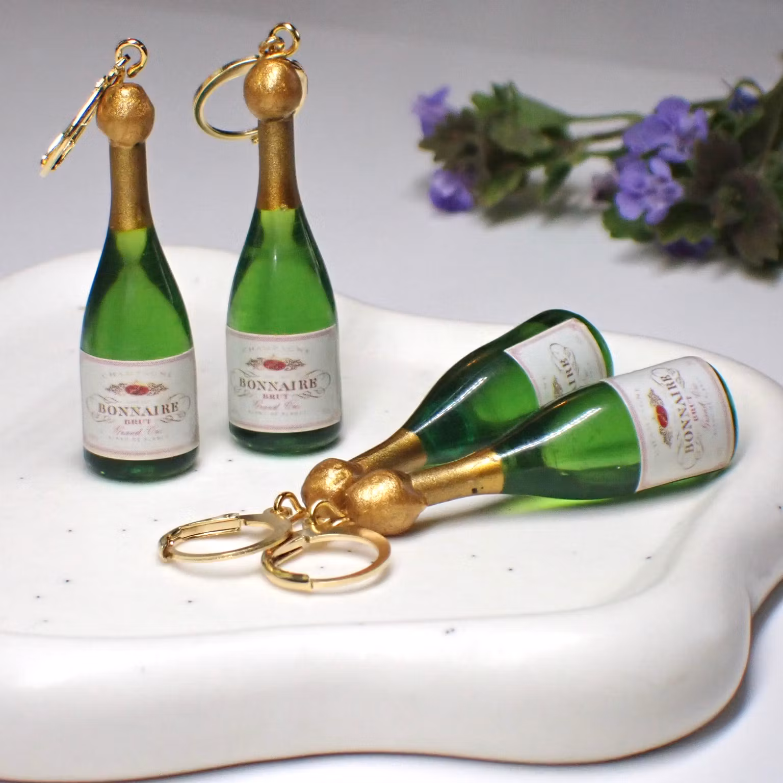 Champagne / bubbel örhängen 1 par