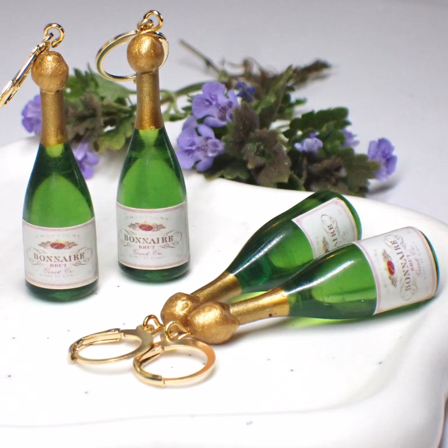 Champagne / bubbel örhängen 1 par