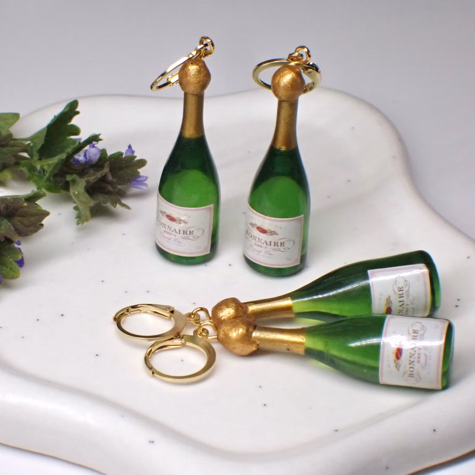Champagne / bubbel örhängen 1 par