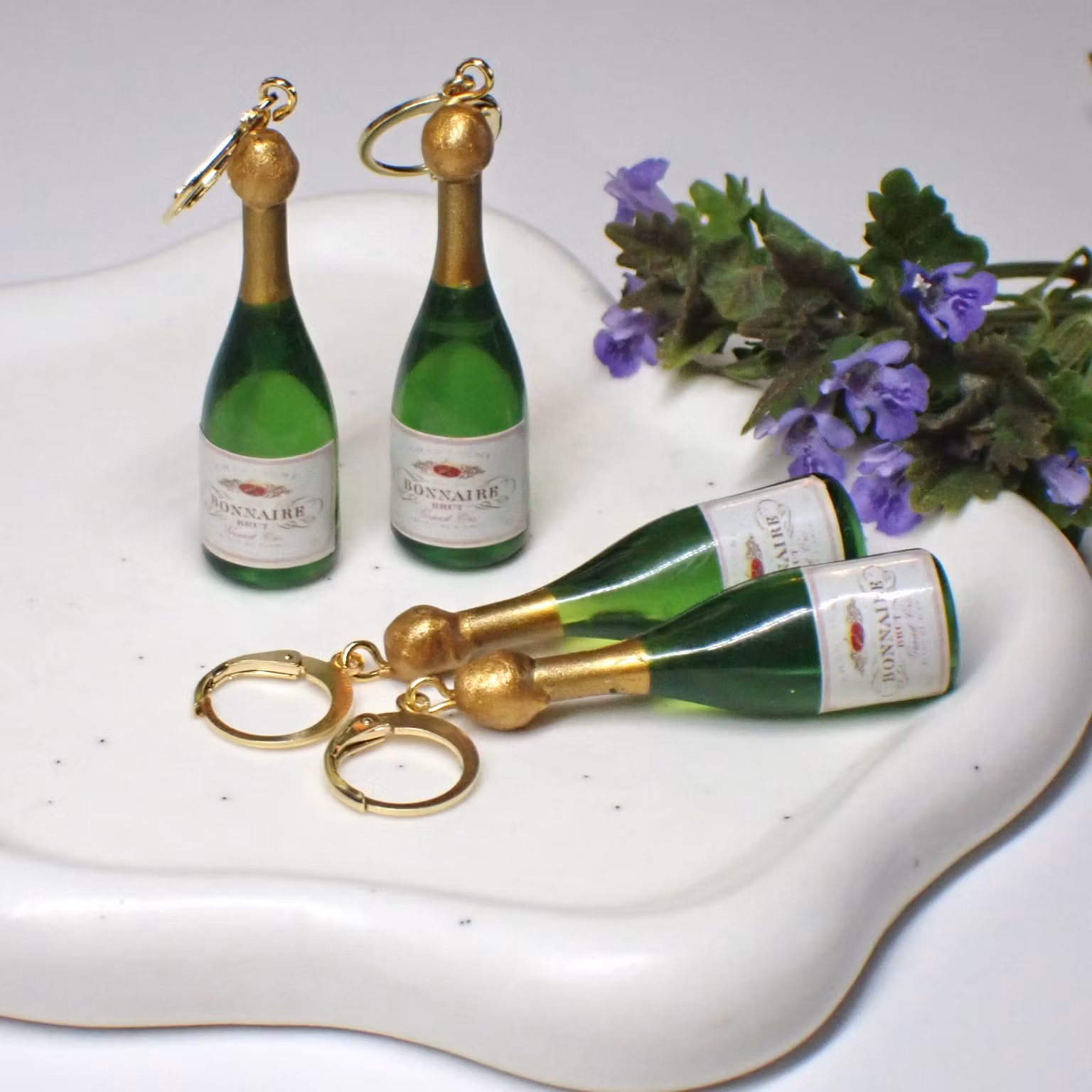 Champagne / bubbel örhängen 1 par