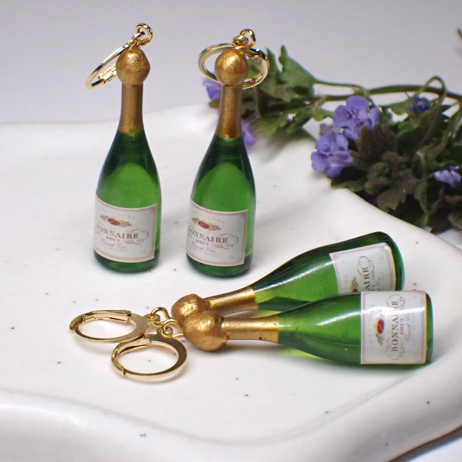 Champagne / bubbel örhängen 1 par