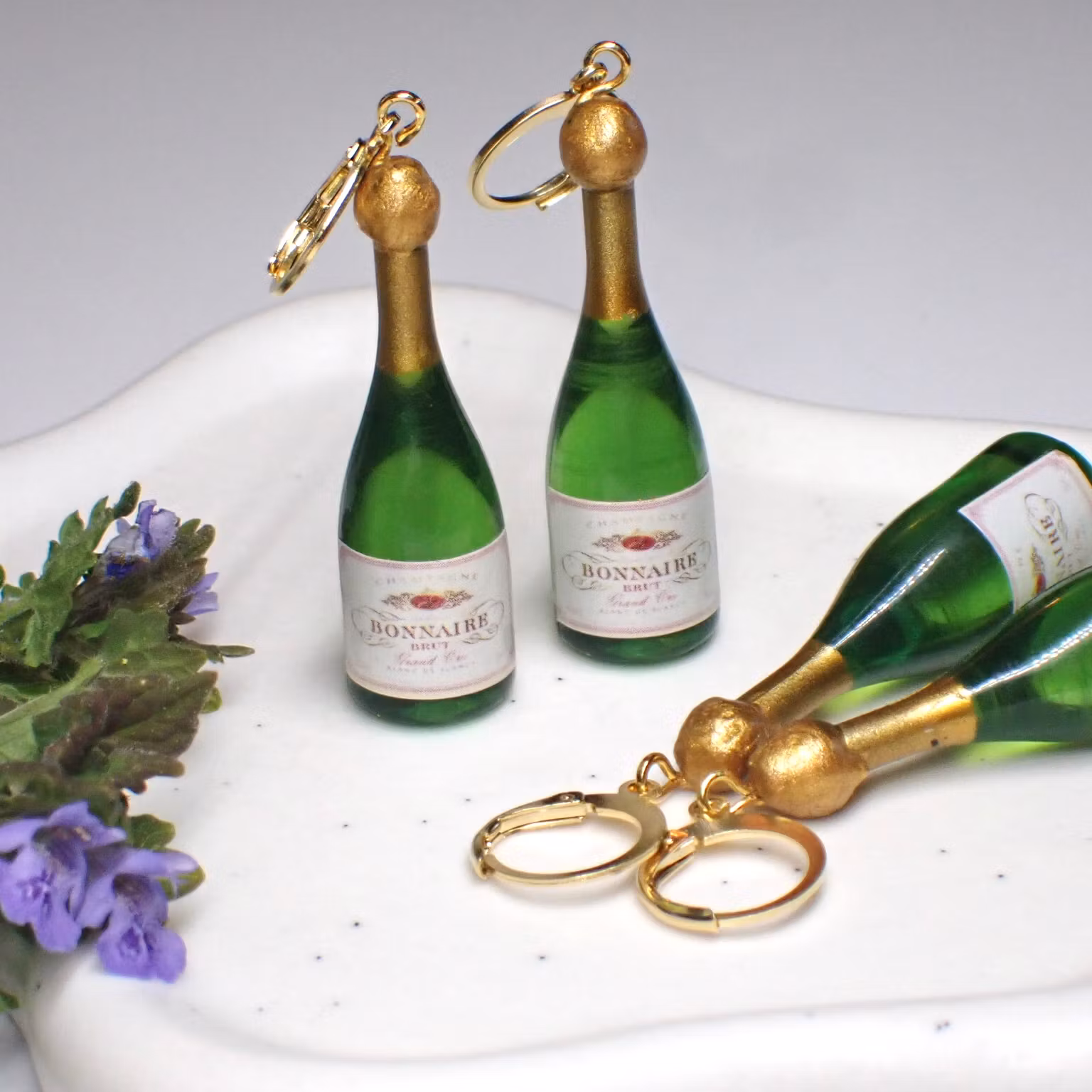 Champagne / bubbel örhängen 1 par