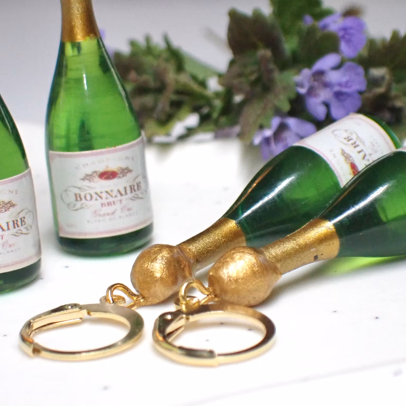 Champagne / bubbel örhängen 1 par