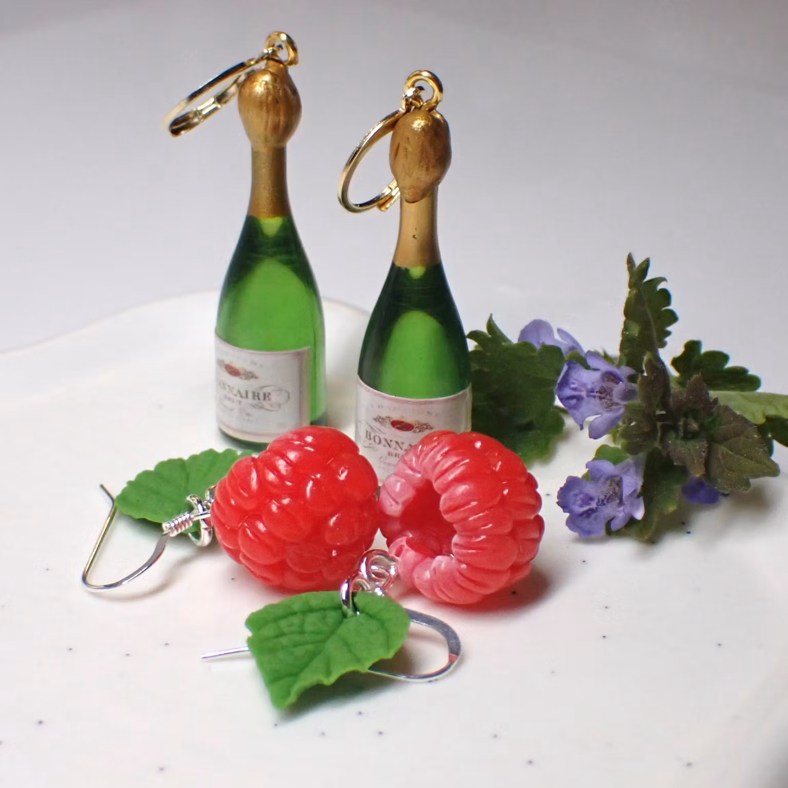 Champagne / bubbel örhängen 1 par